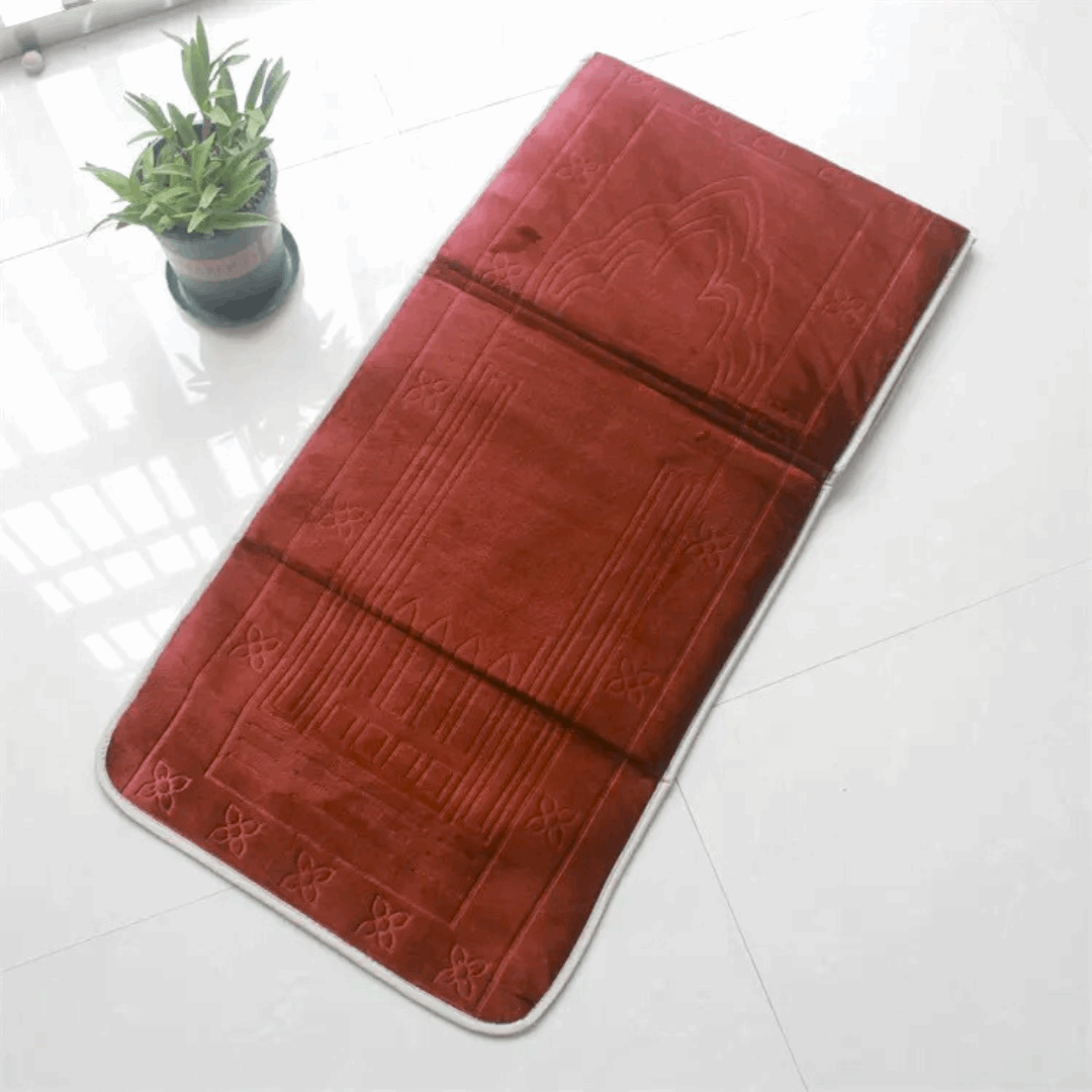Prayer Mat with Backrest Maroon
