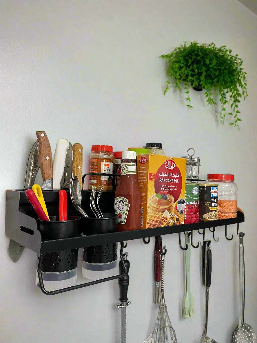 Floating Kitchen Shelf | Knife & Utensil Holder