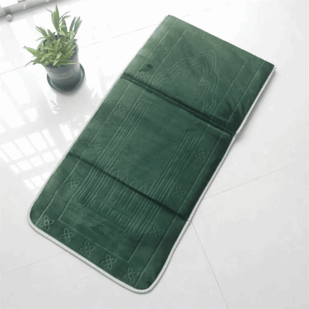 Prayer Mat with Backrest Dark Green