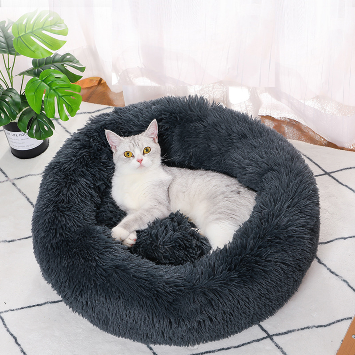 Dark-Grey Cat Bed