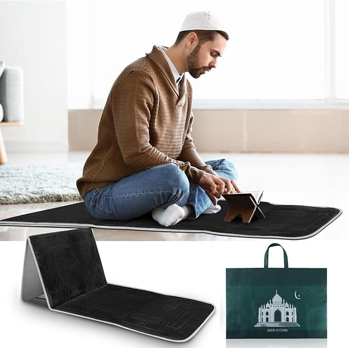 أسود
Prayer Mat with Backrest Black