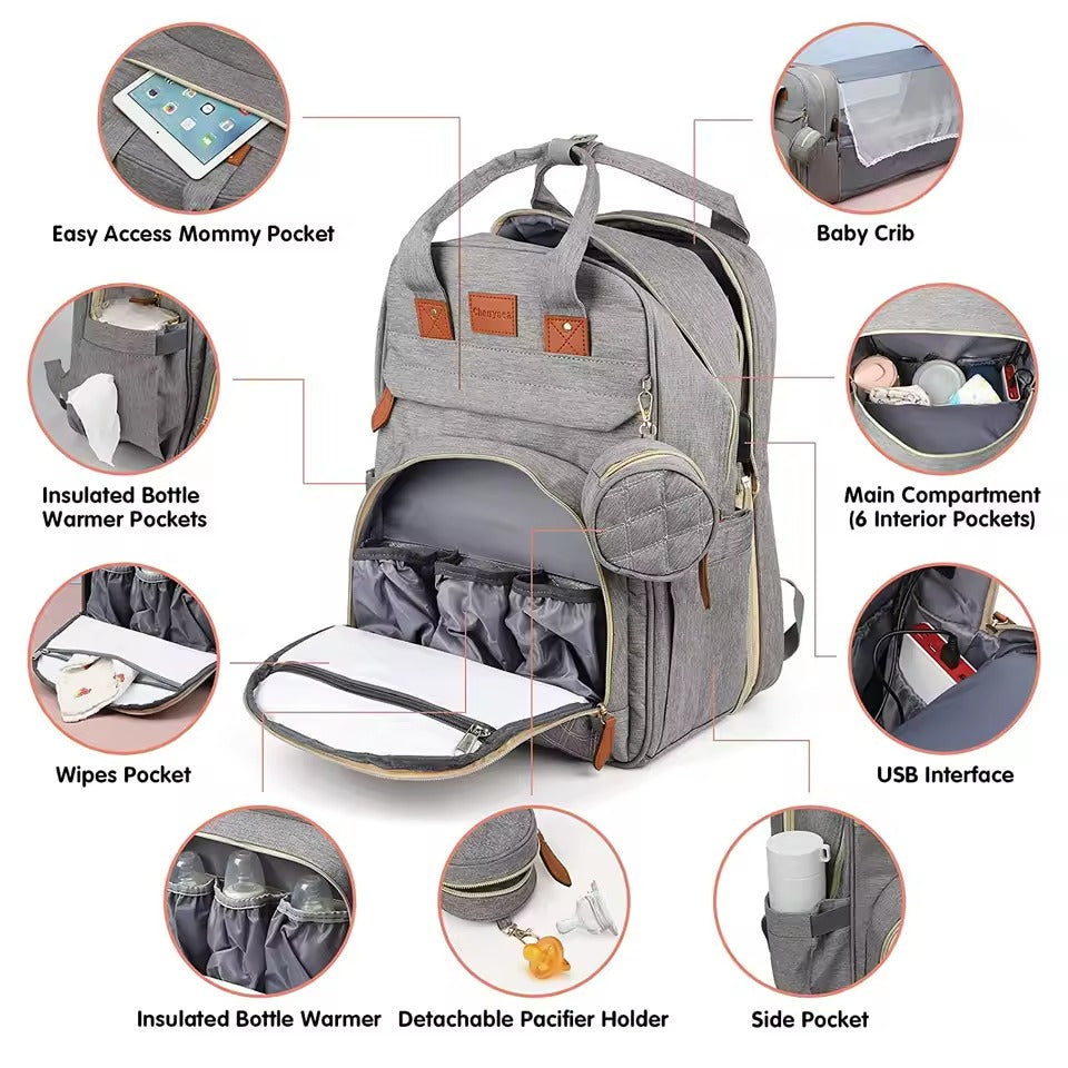 Crib Bag | Baby Diaper Bag with Crib