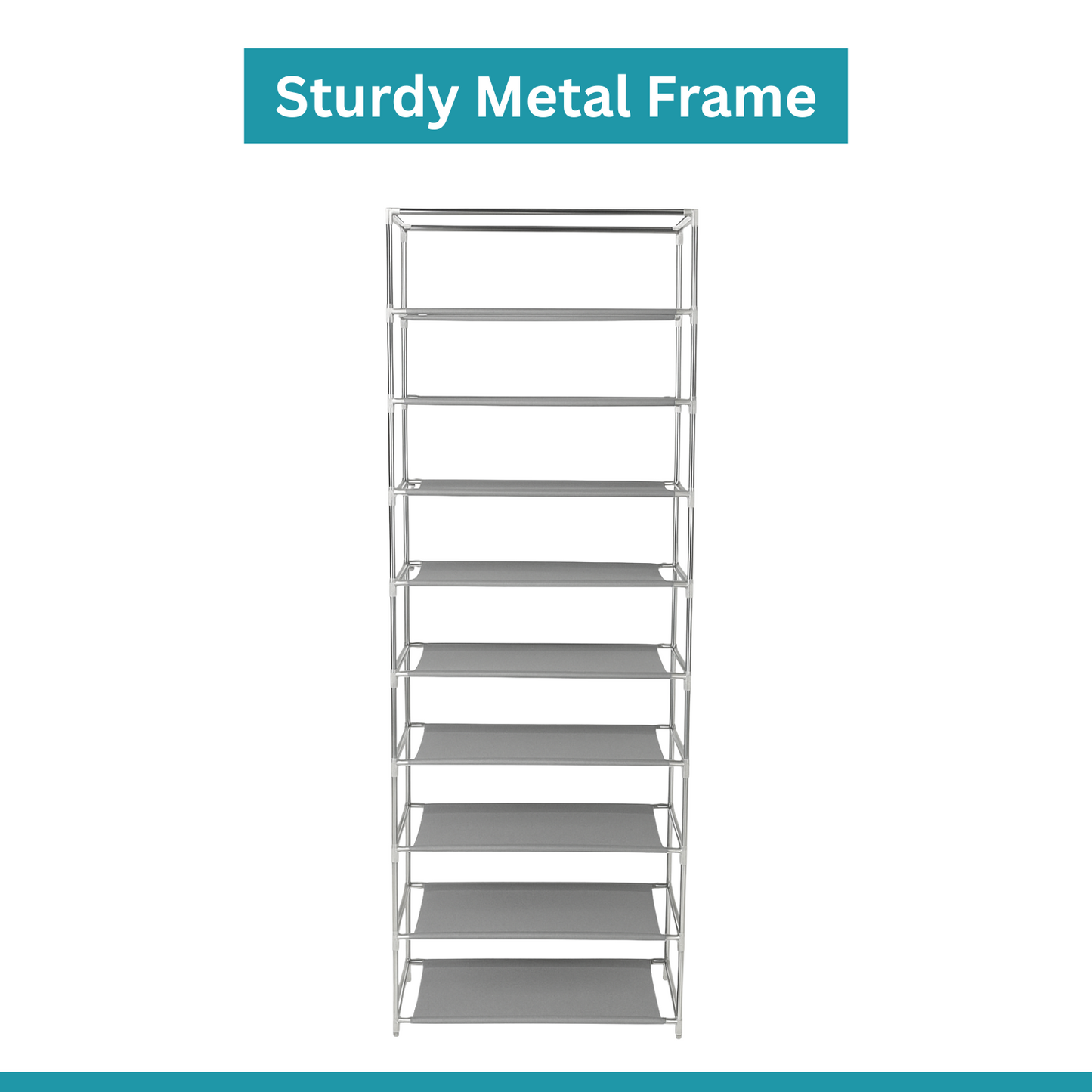 Shoe Rack with Cover | 9-Tier Shoe Rack with Dust Cover