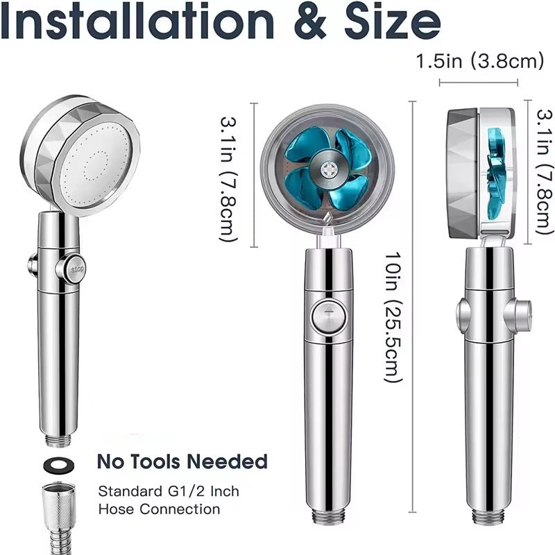 Filtered Turbo Shower Head | High Pressure Shower Head
