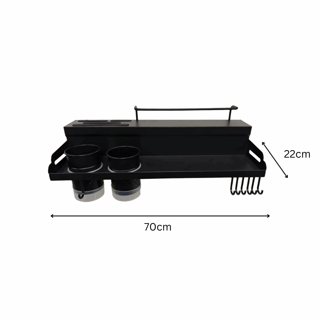 Floating Kitchen Shelf | Knife & Utensil Holder