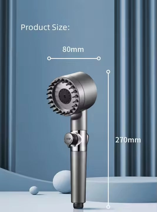Scrubbing Shower Head | 4 Spray Modes and Filtration