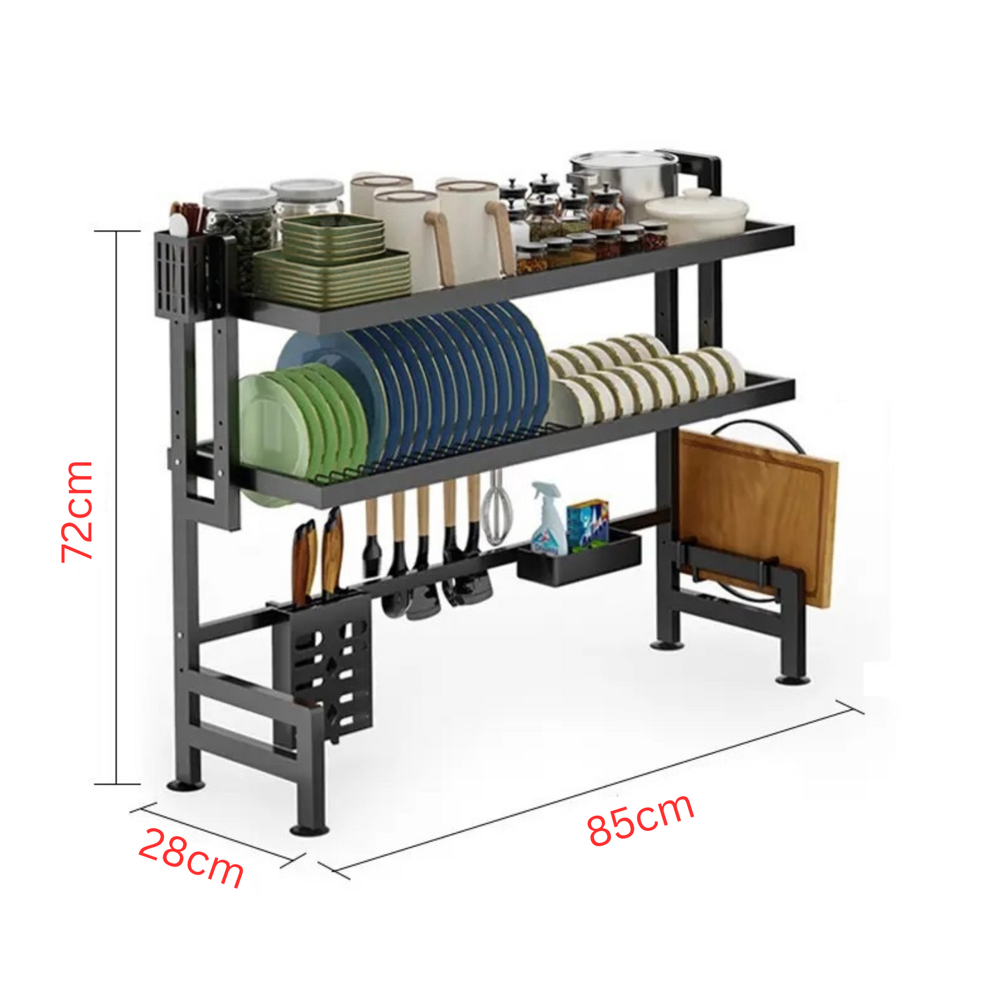 Double Layer Metal Dish Rack