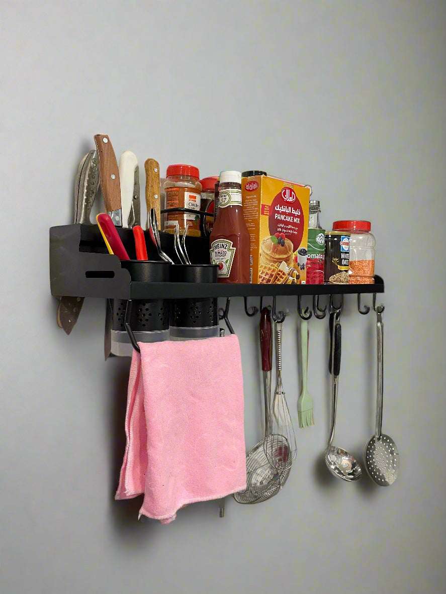 Floating Kitchen Shelf | Knife & Utensil Holder