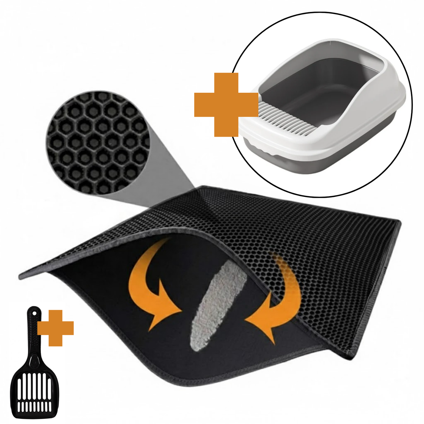 Semi-Enclosed Cat Litter Box | Open Top Cat Litter Box