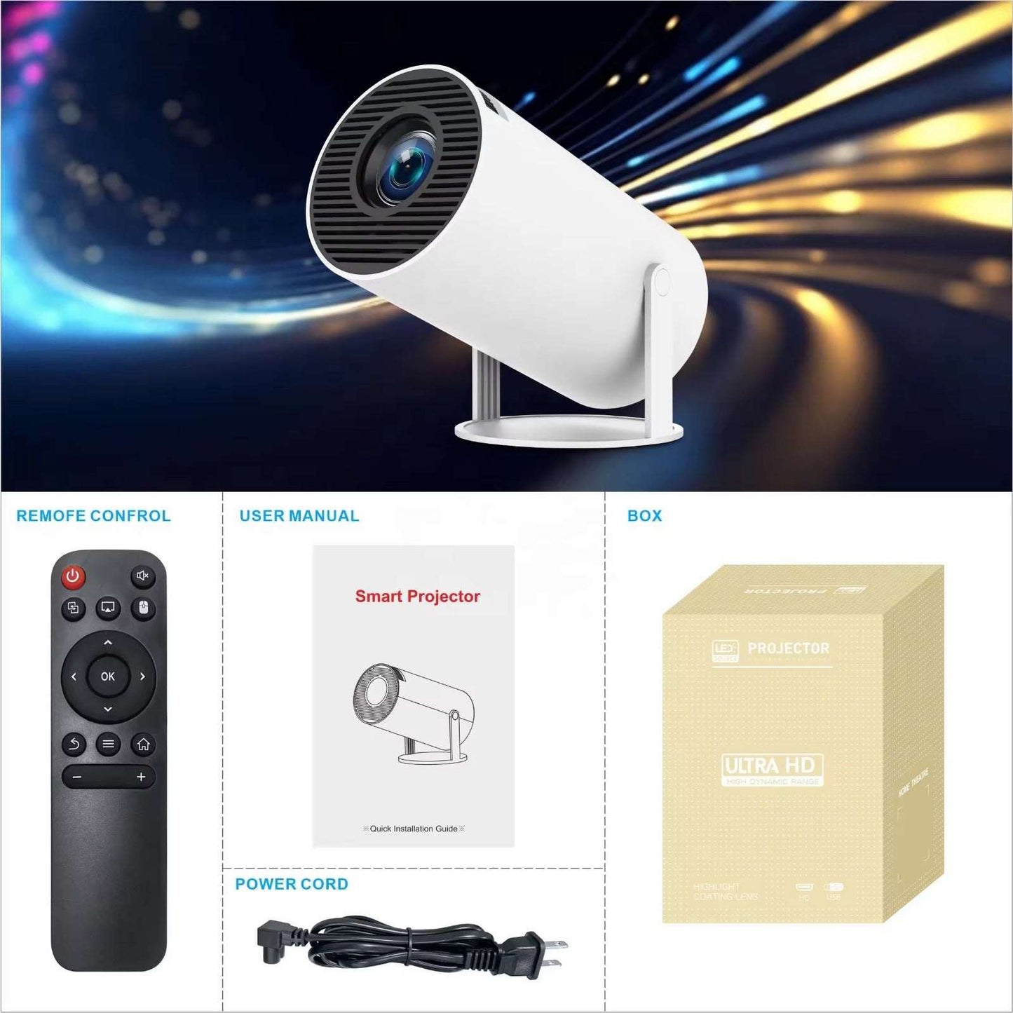130 Inch Plug-and-Play Projector