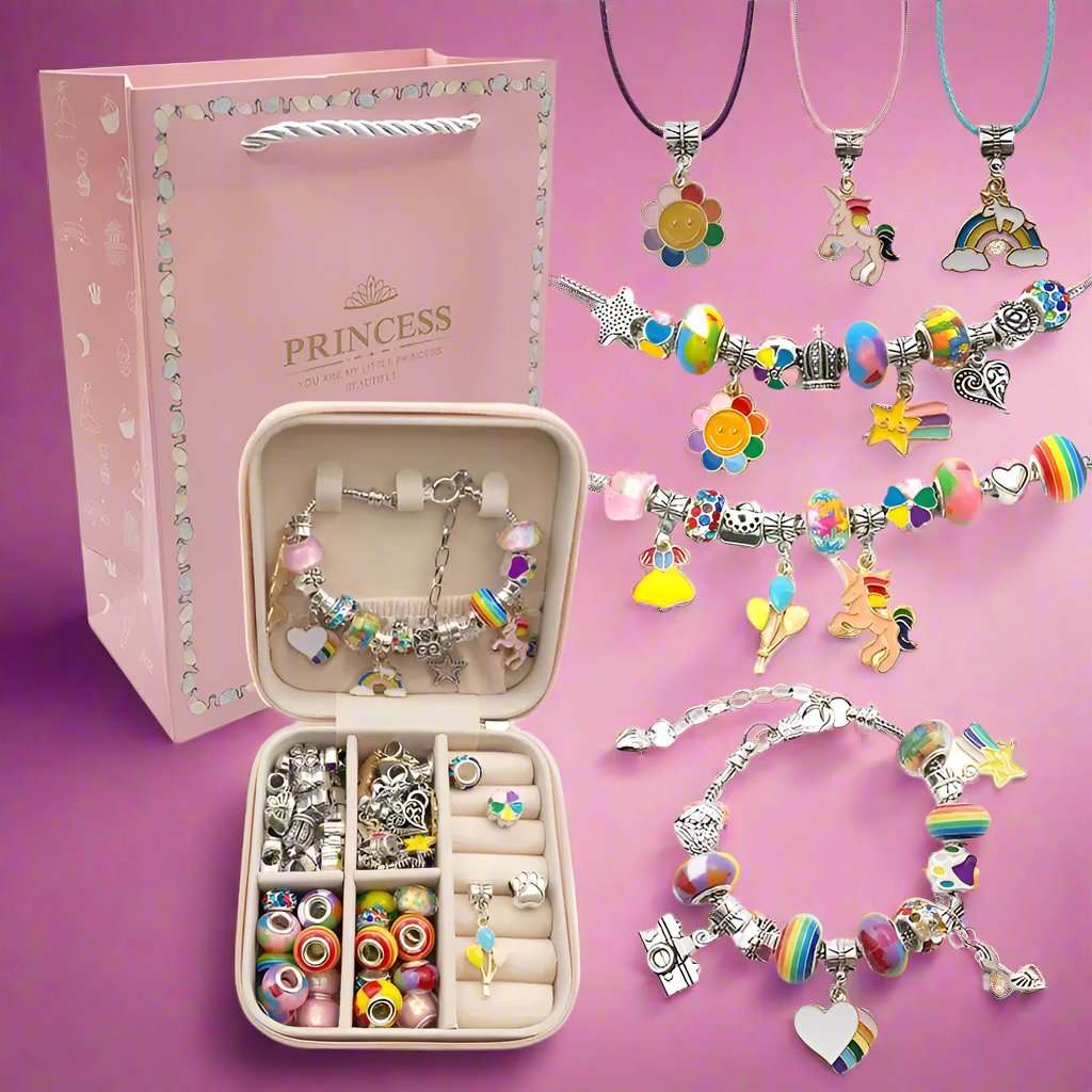 Jewelry Making Kit with Jewelry Carrying Bag Multicolor