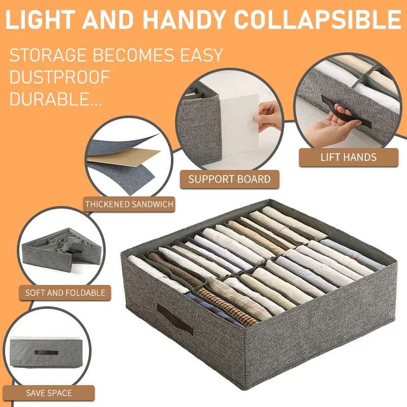 24-Grid Closet Organizer (Pack of 2) | Cloth Storage Box