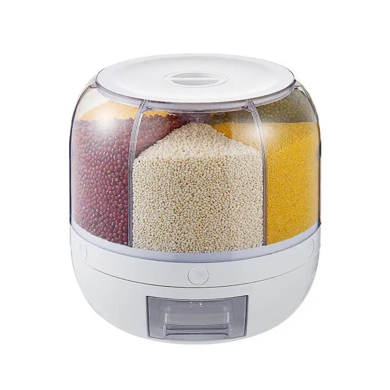 Grain Dispenser | 6-Compartment Rotating Grain Dispenser