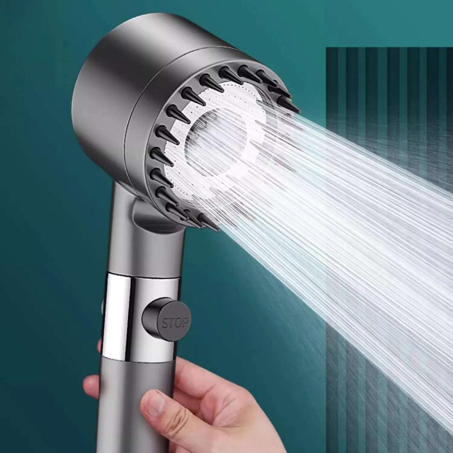 Scrubbing Shower Head | 4 Spray Modes and Filtration
