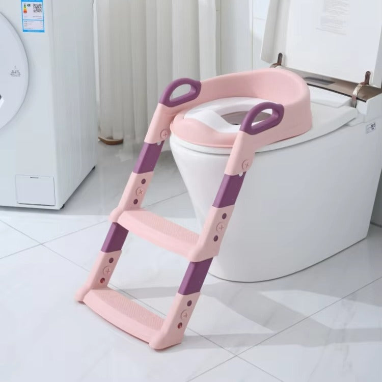 Kids Toilet Seat Ladder Pink