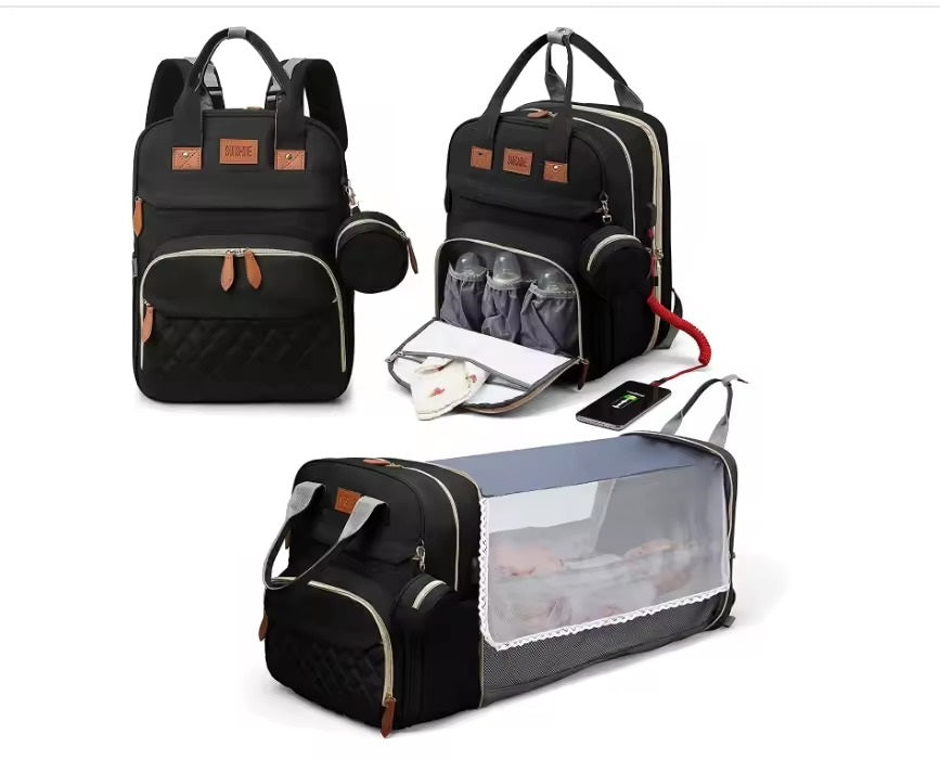 Crib Bag | Baby Diaper Bag with Crib