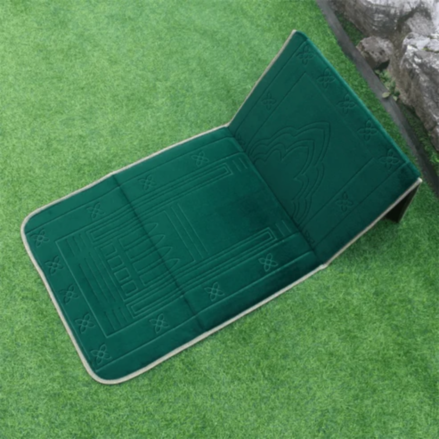 Prayer Mat with Backrest Dark Green
