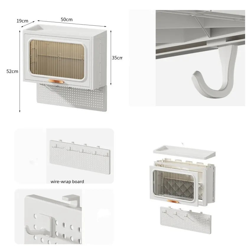 Wall-Mounted Cabinet | Foldable Cabinet for Kitchen and Bathroom