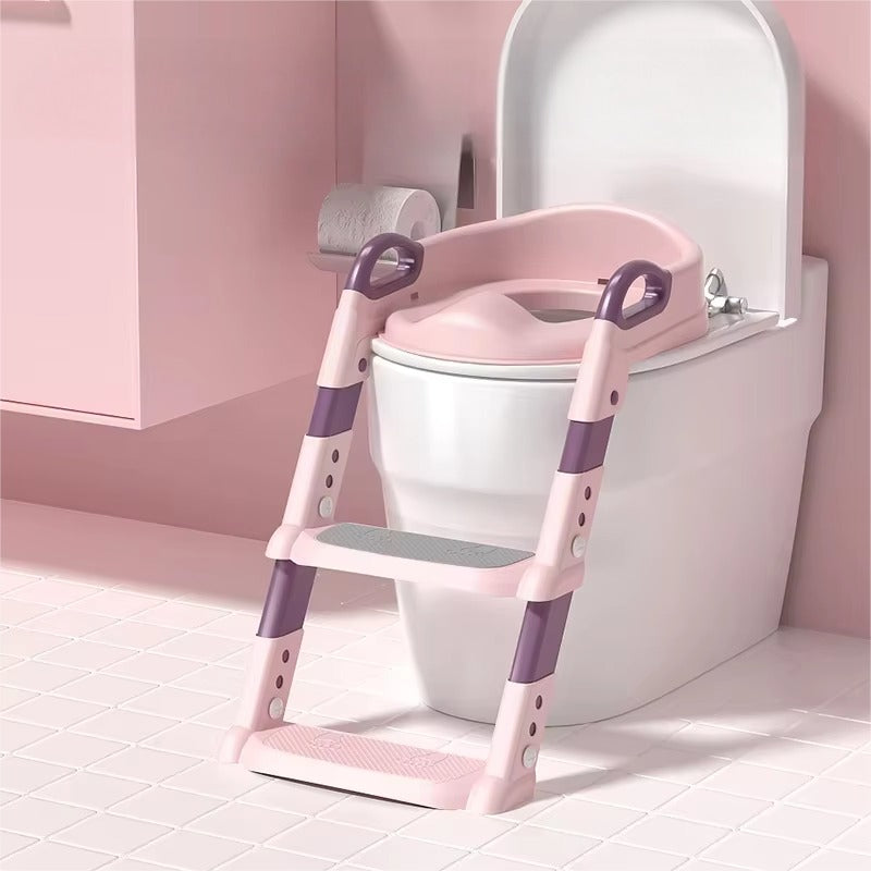 Kids Toilet Seat Ladder Pink
