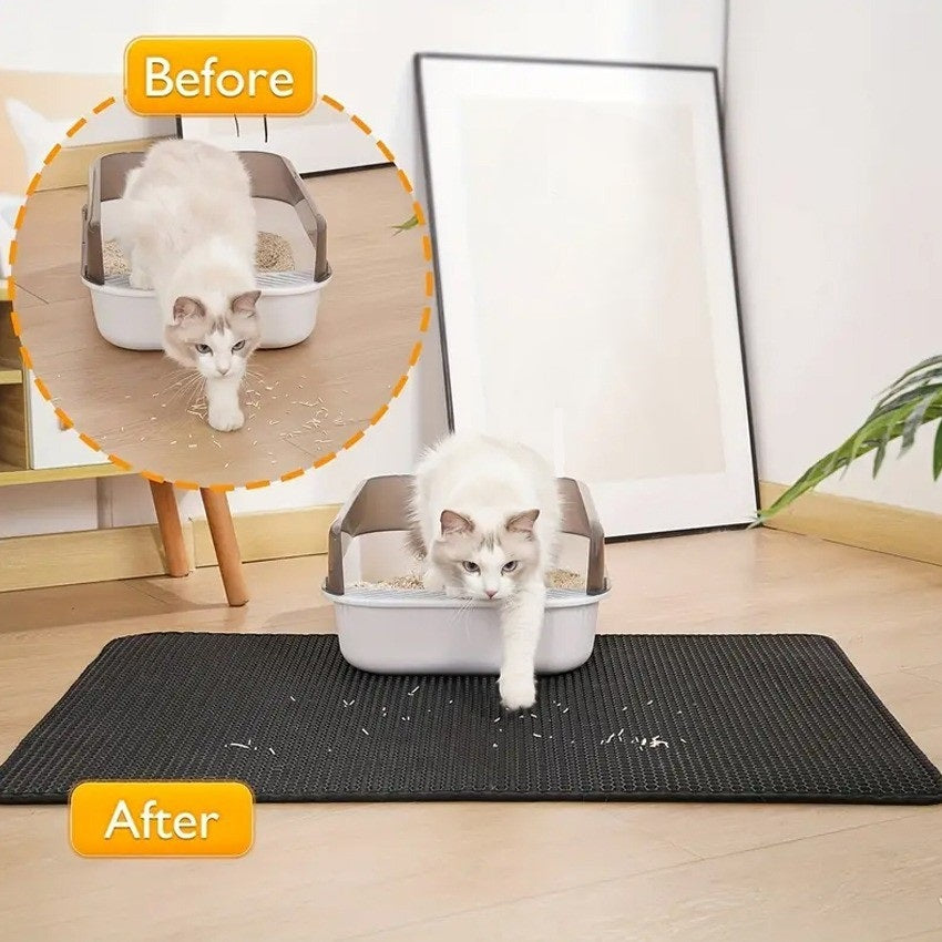 Cat Litter Mat Dual Layer | Litter Catcher – 90×60 cm