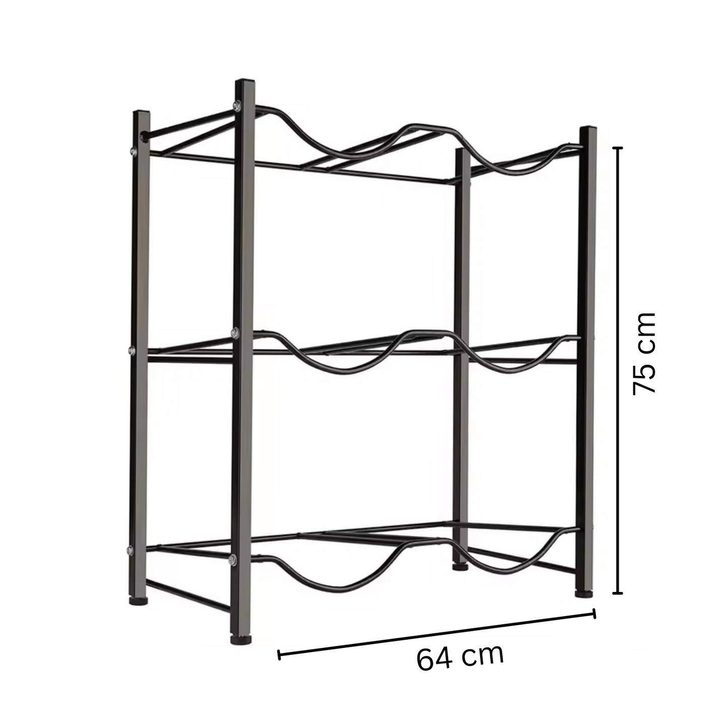 3 Layer Heavy Duty Water Bottles Rack | 6 Water Bottles  Storage