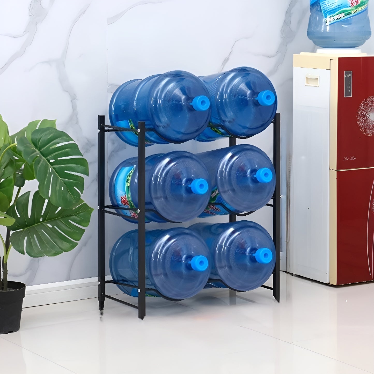 3 Layer Heavy Duty Water Bottles Rack | 6 Water Bottles  Storage