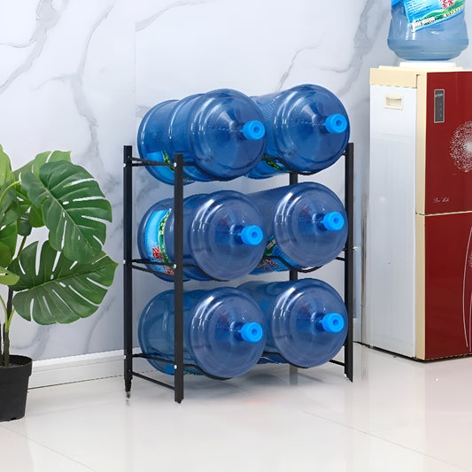 3 Layer Heavy Duty Water Bottles Rack | 6 Water Bottles  Storage