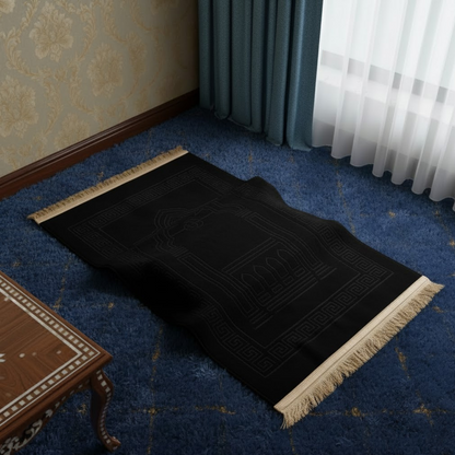 Black Prayer Mat with Knee Support