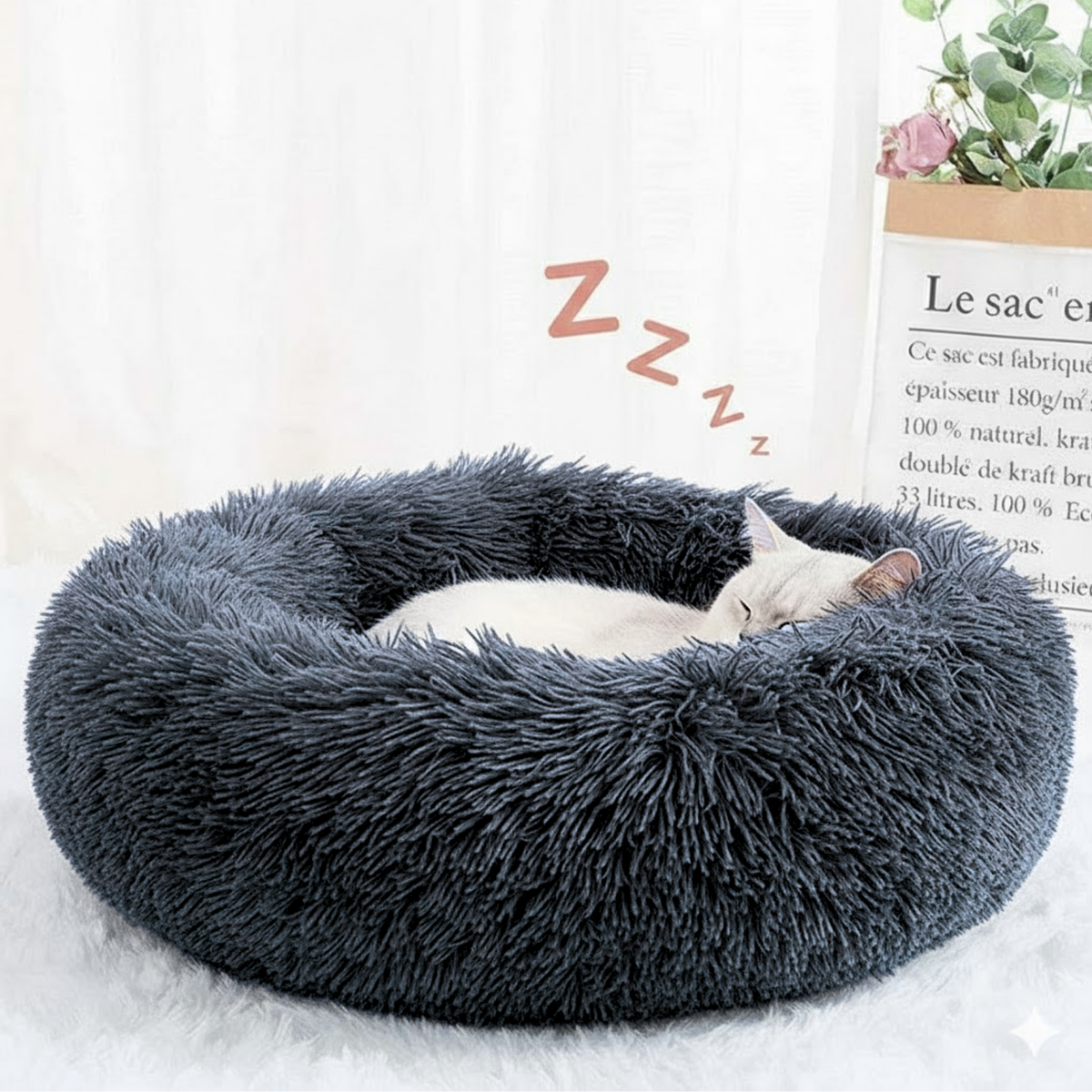 Dark-Grey Cat Bed