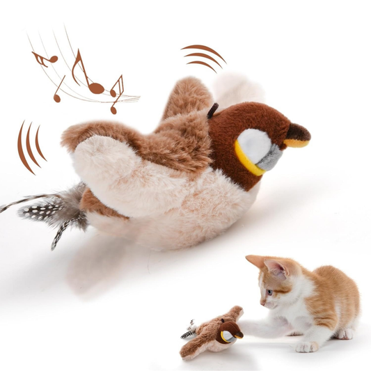 Flapping Bird Cat Toy |  Interactive Bird Toy for Cats