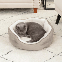 Round Cat Bed | Soft Cat Lounger