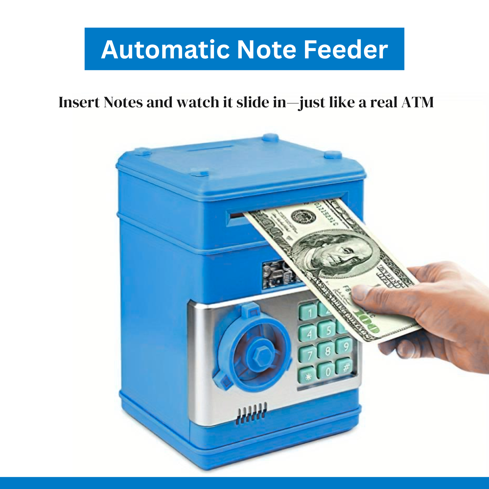 Blue Kids ATM Safe Bank