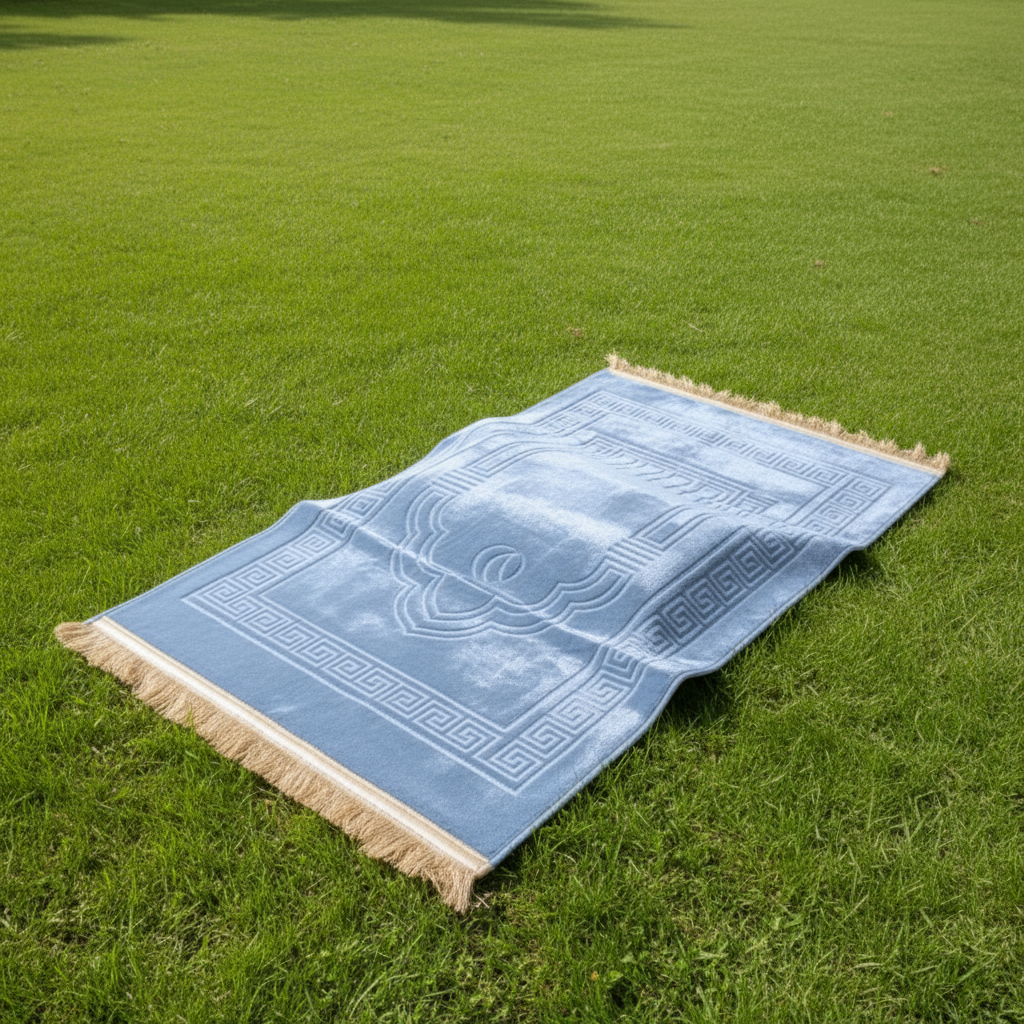 Silver Prayer Mat with Knee Support