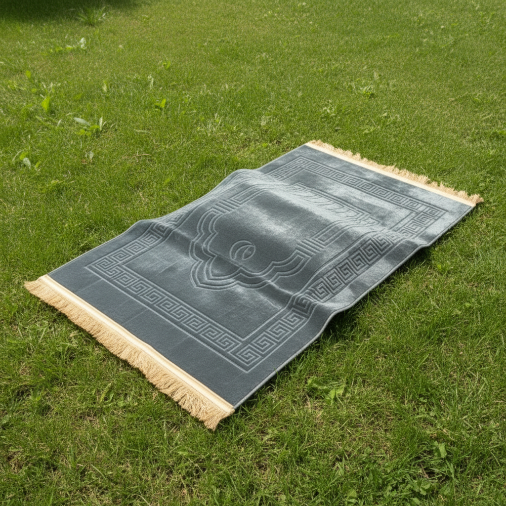 Gray Prayer Mat with Knee Support