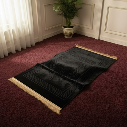 Black Prayer Mat with Knee Support
