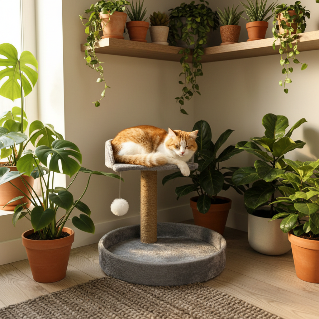 3 in 1 Cat Tree | Cat Bed and Scratching Post