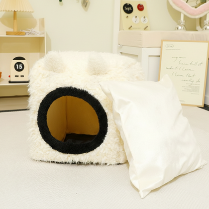 Cat Plush Cube House | Soft Cat House