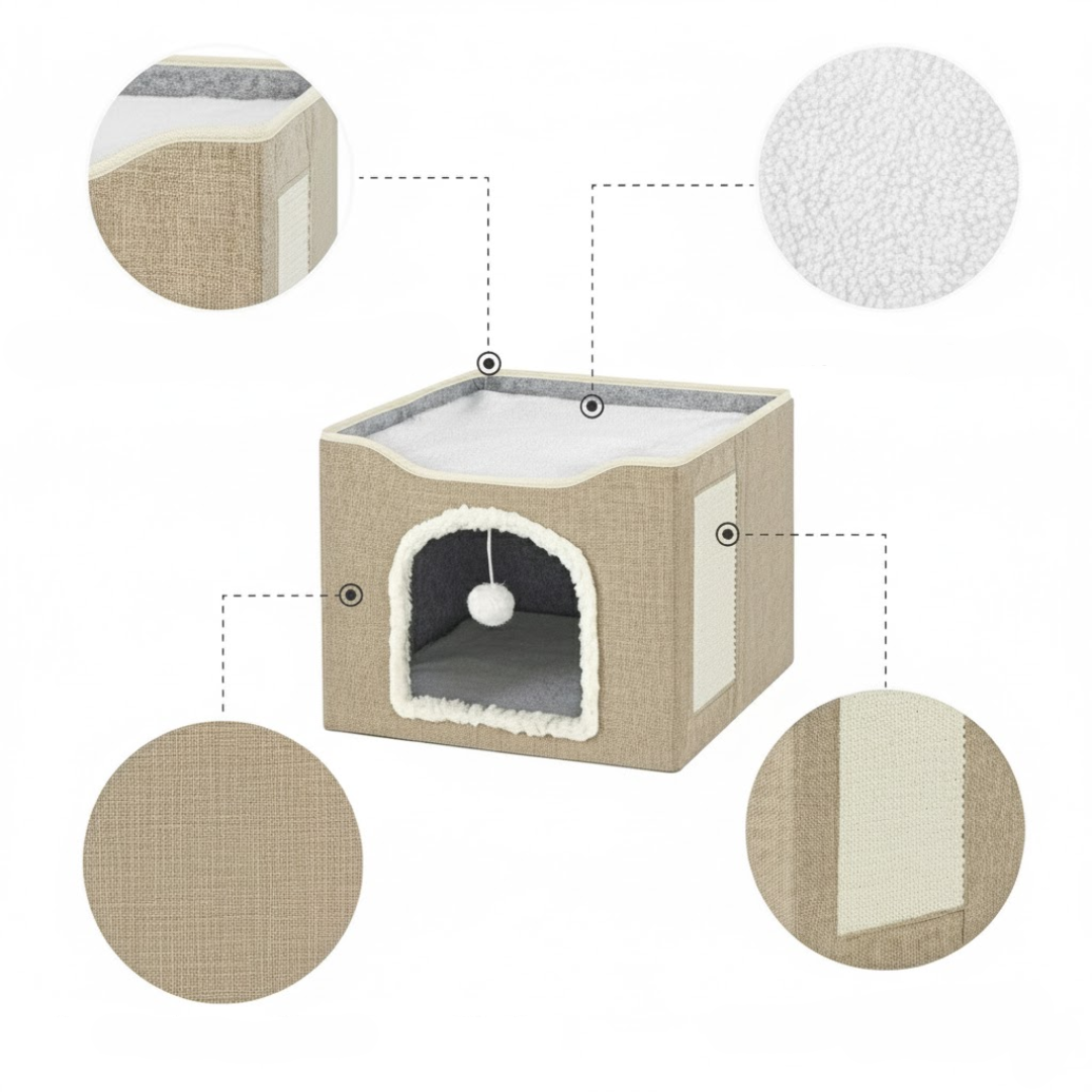 Beige Cat House
