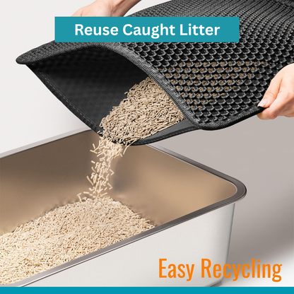 Cat Litter Box Mat | Dual Layer Litter Catcher Mat – 90×60 cm