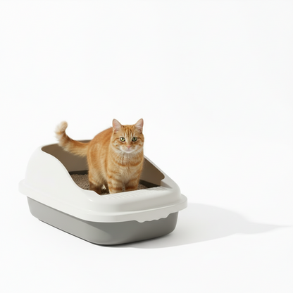 Semi-Enclosed Cat Litter Box | Open Top Cat Litter Box