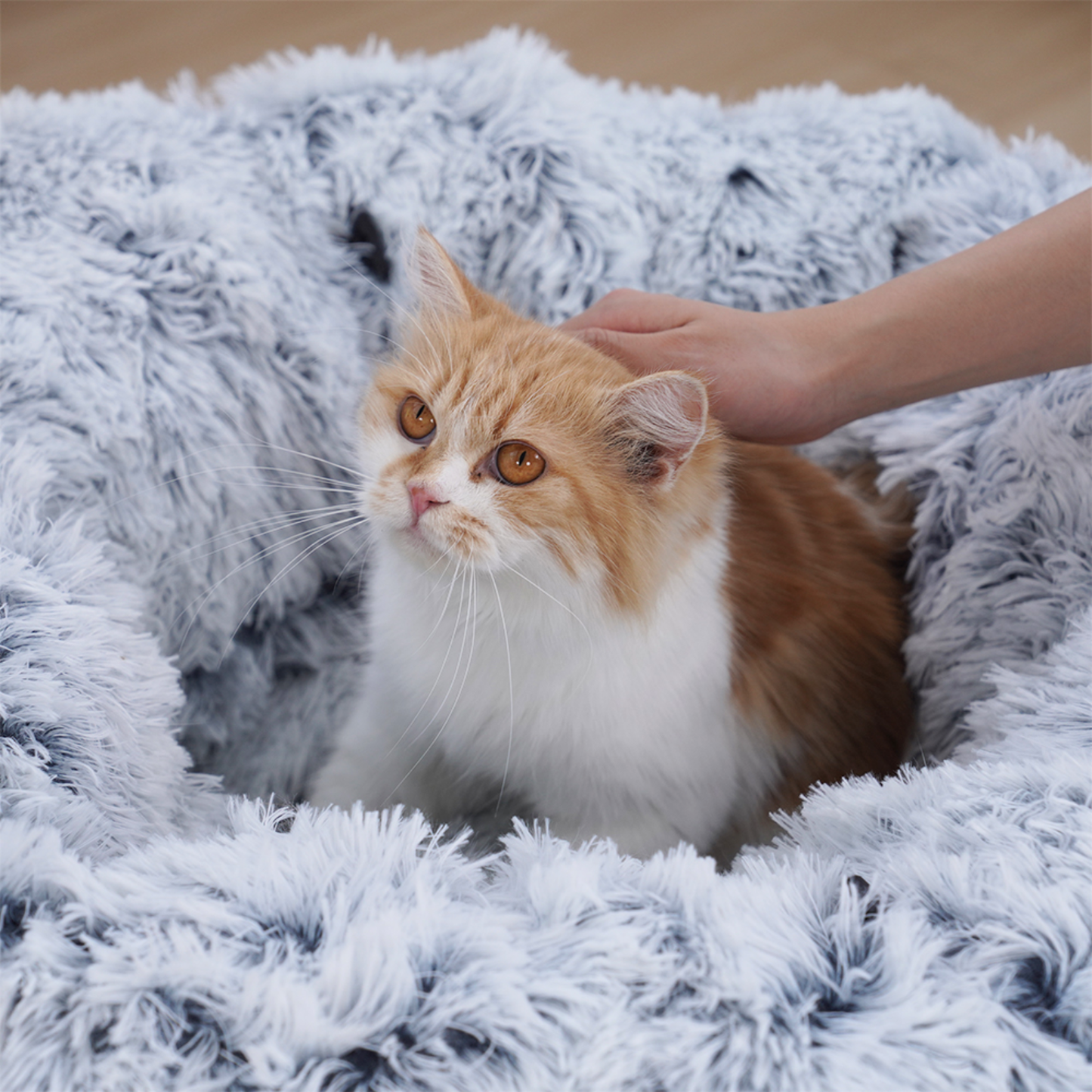 Plush Cat Tunnel | Flexible Cat Play and Lounging Station