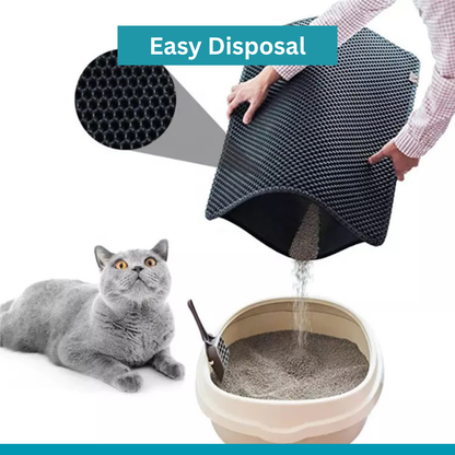 Cat Litter Box Mat | Dual Layer Litter Catcher Mat – 90×60 cm