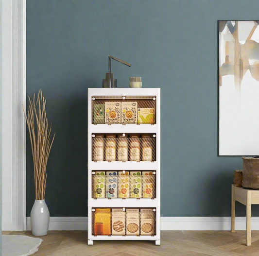 Stackable Storage Cabinets | 4 Layer Collapsible Storage