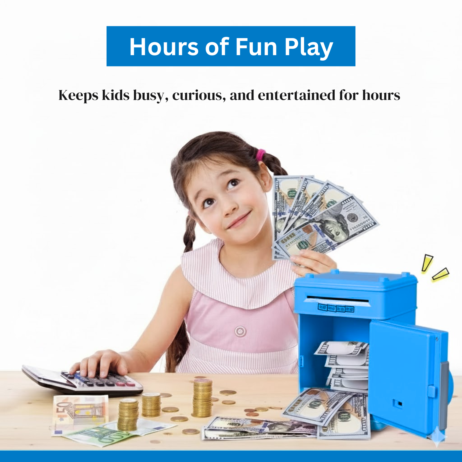 Blue Kids ATM Safe Bank