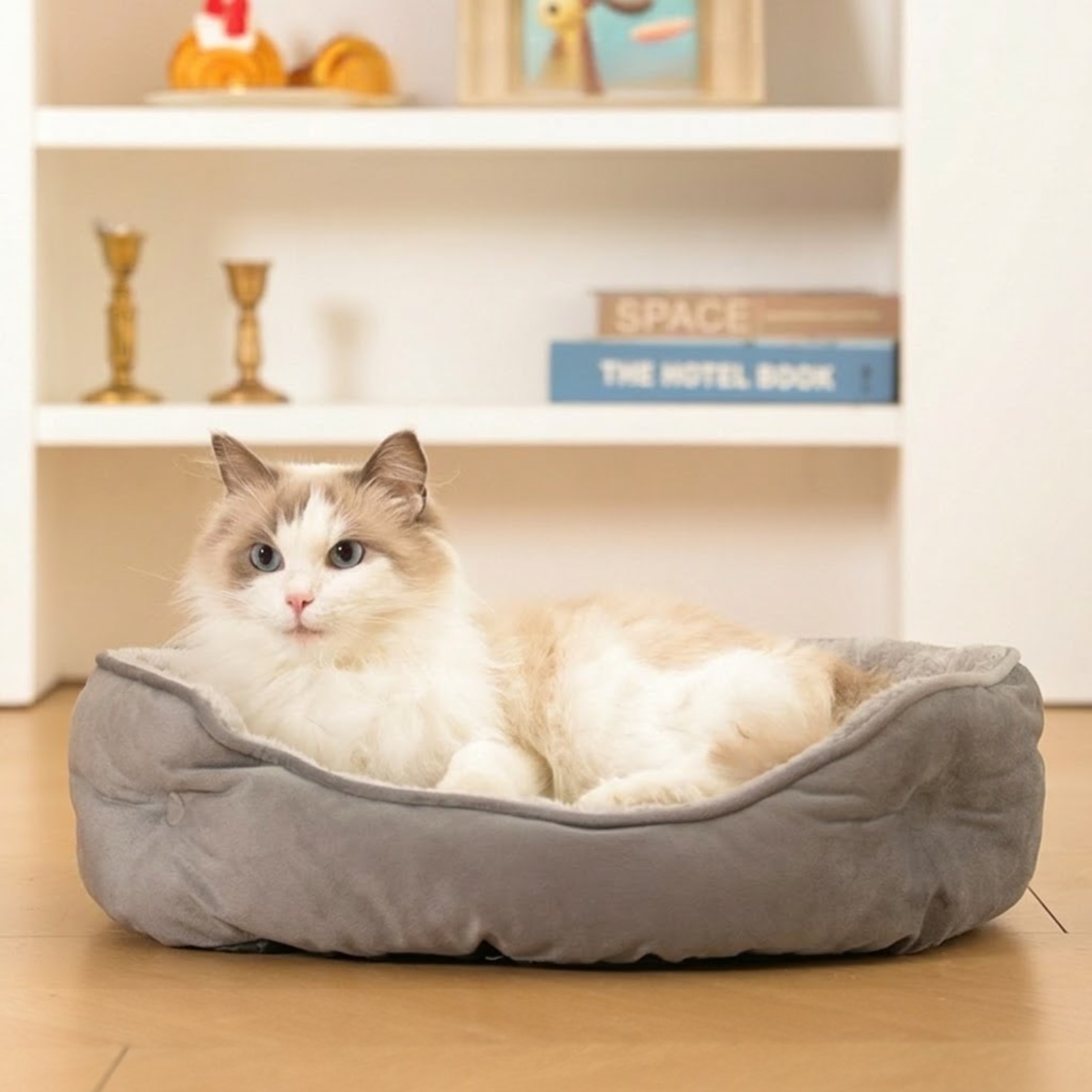 Grey Cat Bed Qatar