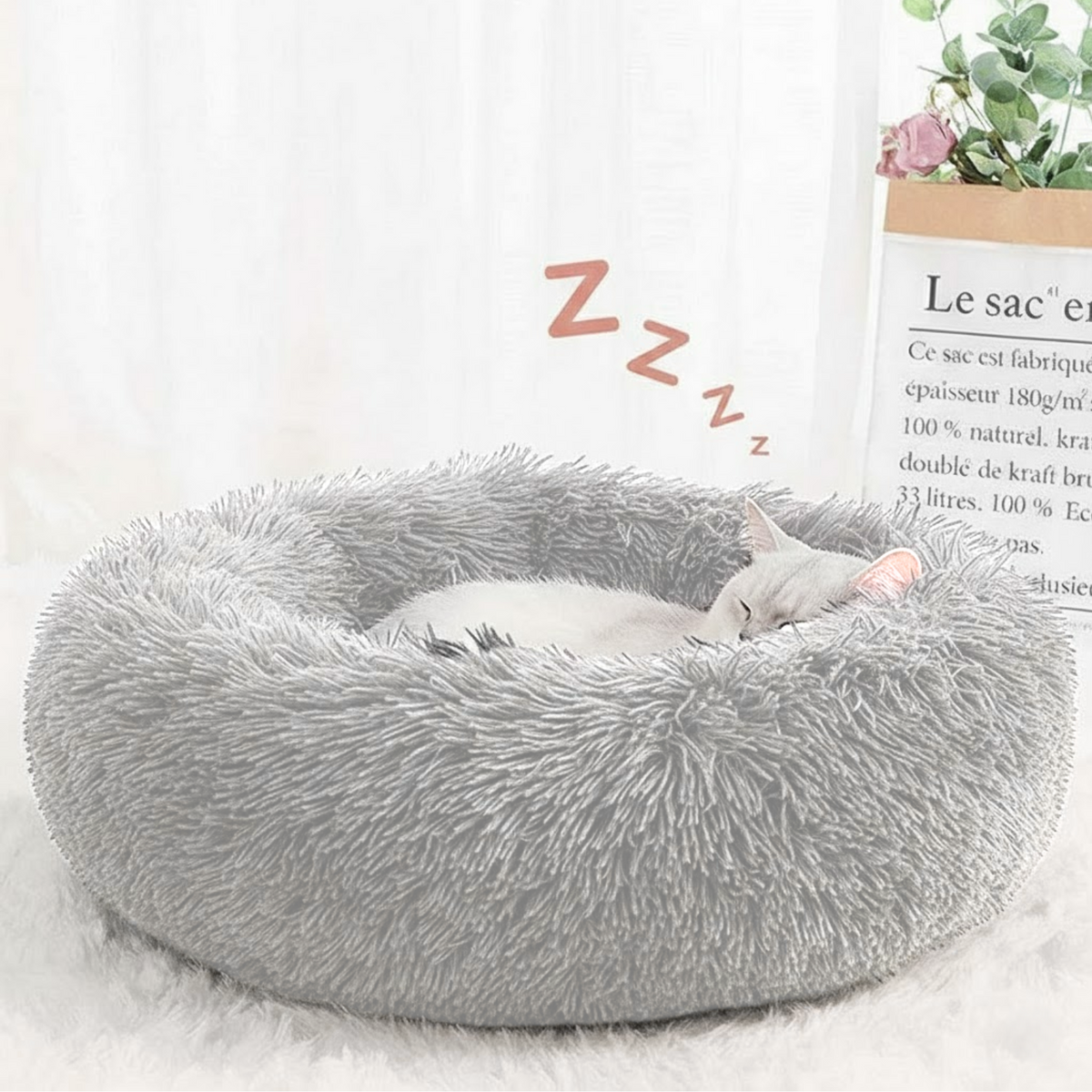 Light Grey Cat Bed