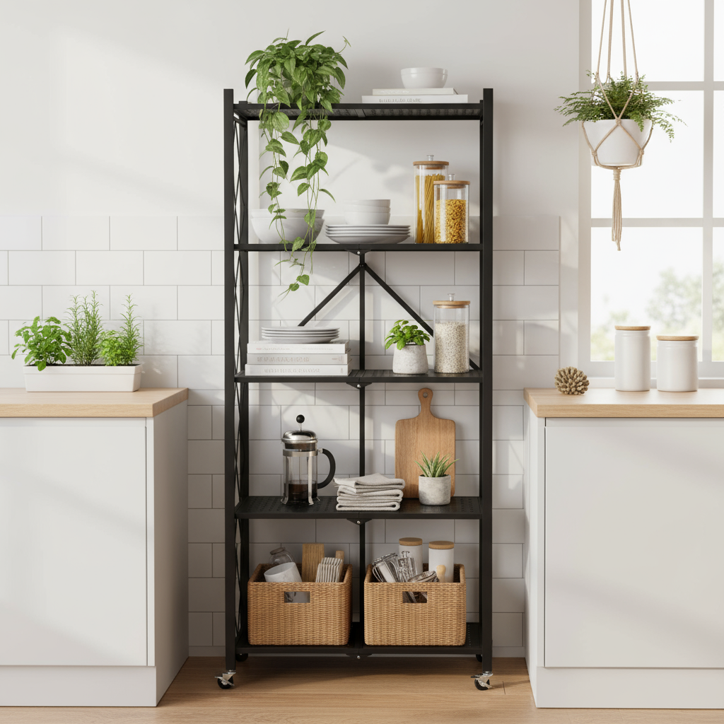 Kitchen Floor Rack | 5 Tier Kitchen Storage Rack