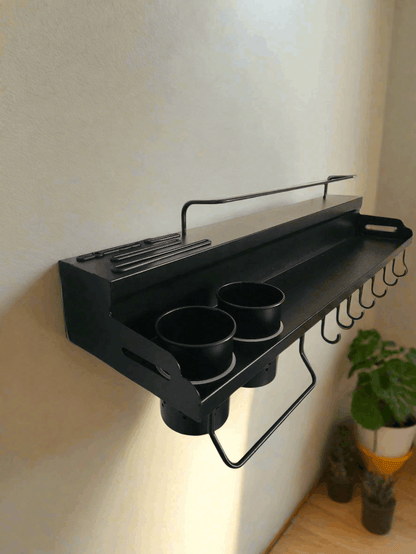 Floating Kitchen Shelf |  Knife & Utensil Holder