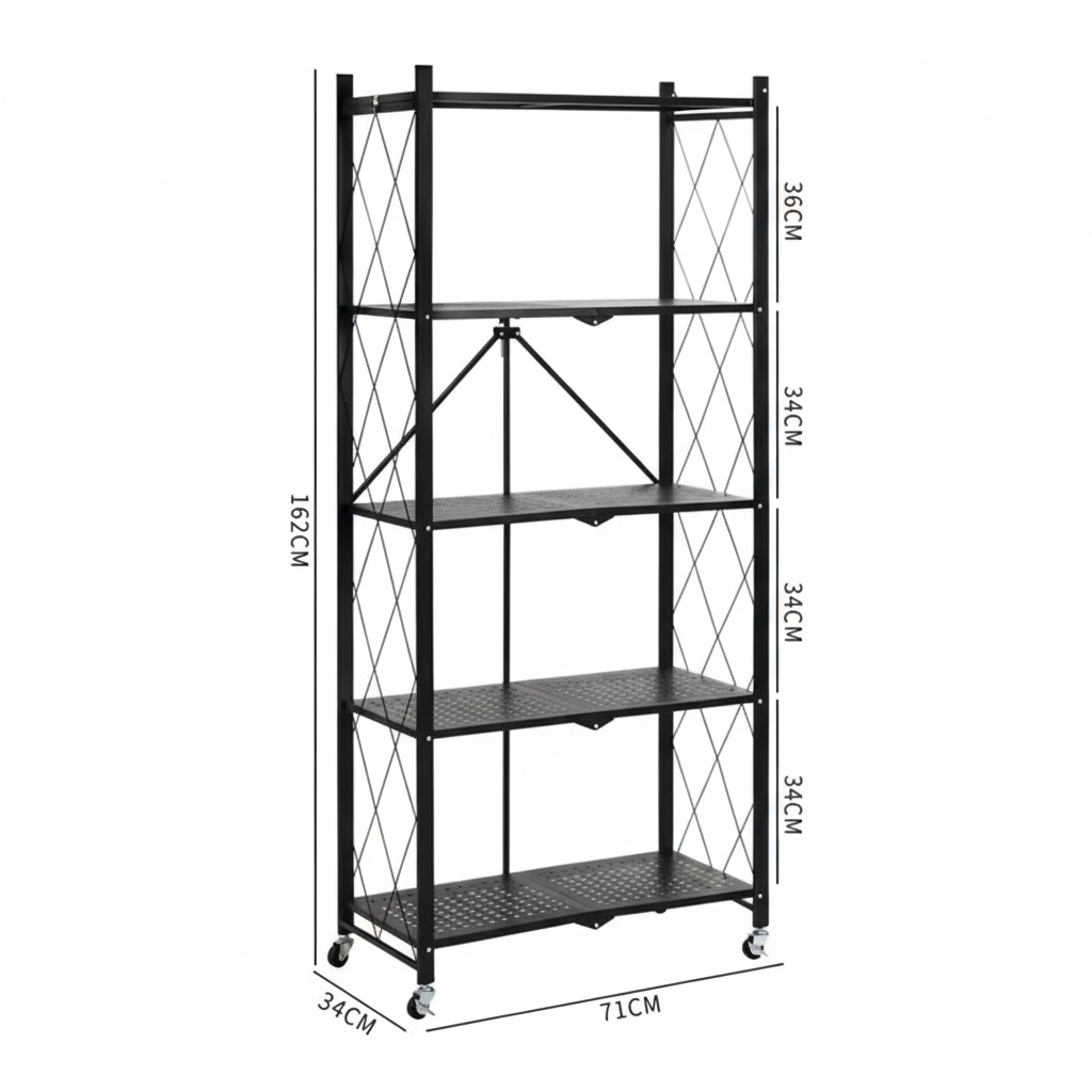Kitchen Floor Rack | 5 Tier Kitchen Storage Rack