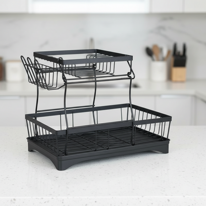 Dish Drying Rack | Dish Rack with Water Drainage Spout